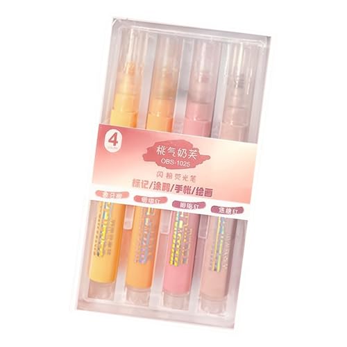 RGYBAO Glitzernde Textmarker, 4 mm Strichbreite, gemeißelte Spitze, Marker zum Zeichnen, Scrapbooking, Tagebuch, Planer, Kartengestaltung RGYBAO Glitzernde Textmarker, 4 mm Strichbreite, gemeißelte Spitze, Marker zum Zeichnen, Scrapbooking, Tagebuch, Planer, Kartengestaltung von RGYBAO