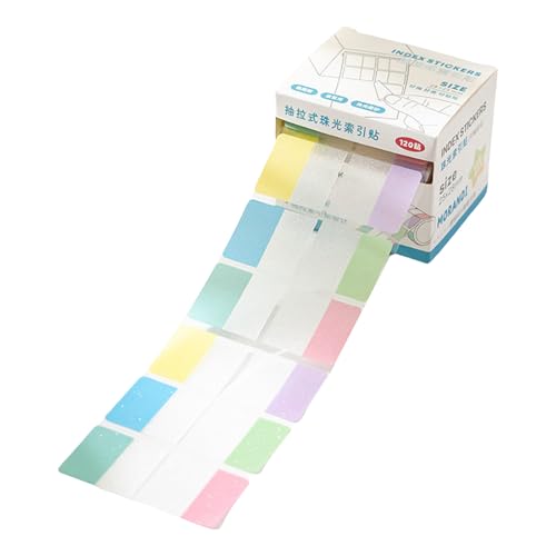 RGYBAO Glitzernde farbige Etiketten, selbstklebend, beschreibbar, PET-Seitenmarker, Haftnotizen für Buch, Notizbuch, 120 Stück RGYBAO Glitzernde farbige Etiketten, selbstklebend, beschreibbar, PET-Seitenmarker, Haftnotizen für Buch, Notizbuch, 120 Stück von RGYBAO