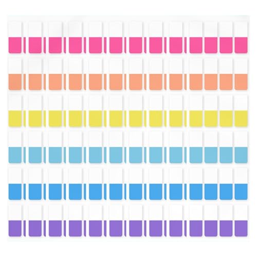 RGYBAO Haftnotizen, Indexe, Seitenmarkierungen, kleine Datei-Tabs, Lesezeichen, leuchtende Farben, Seitenindexe, Aufkleber, beschreibbare Etiketten von RGYBAO