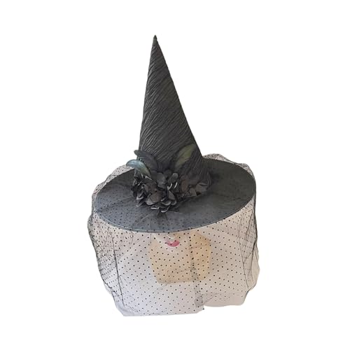 RGYBAO Halloween-Partyhut Hexenhut mit aufwändiger Designanpassung für Cosplays, Feier, schöne Hexe mit weichem Stoff von RGYBAO