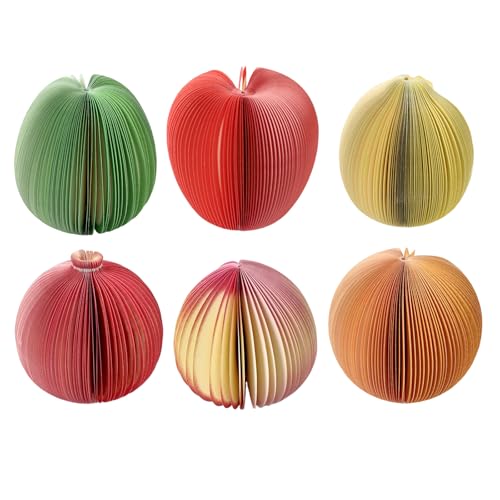 RGYBAO Obst-Notizblöcke, 750 Blatt, Haftnotizen, Papier, Taschennotizpapier, Obstform, Notizblöcke, Taschen-Schreibblock für Büro, Schule von RGYBAO