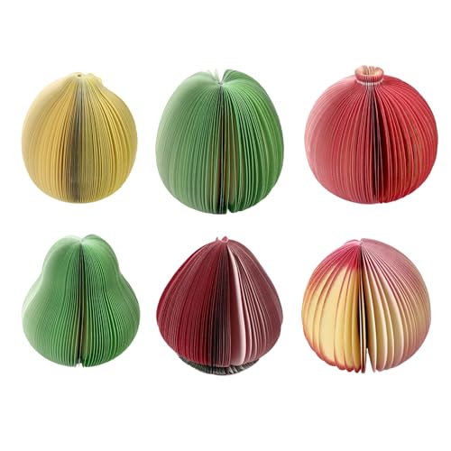RGYBAO Obst-Notizblöcke, 750 Blatt, Haftnotizen, Papier, Taschennotizpapier, Obstform, Notizblöcke, Taschen-Schreibblock für Büro, Schule von RGYBAO