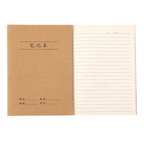 RGYBAO Softcover-Notizbuch, 72 Seiten, liniert, unliniert oder gerastert, Klassenzimmer, Schulheft, 140 x 200 mm, für Schüler, Schreiben von Notizen von RGYBAO