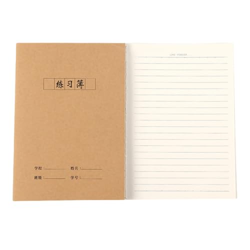RGYBAO Softcover-Notizbuch, 72 Seiten, liniert, unliniert oder gerastert, Klassenzimmer, Schulheft, 140 x 200 mm, für Schüler, Schreiben von Notizen von RGYBAO
