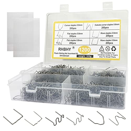 Kunststoff Schweißgerät Edelstahl Hot Staples Welder Staple 1200 Stk heiße Heftklammern 0.8mm 0.6mm Schweißstäbe Klammern Stossstangen Reparaturset für Autostoßstange Rissreparatur Kunststoff Schweißgerät Edelstahl Hot Staples Welder Staple 1200 Stk heiße Heftklammern 0.8mm 0.6mm Schweißstäbe Klammern Stossstangen Reparaturset für Autostoßstange Rissreparatur von RHBHY
