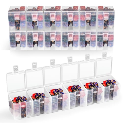 RHCOM Perlen-Organizer mit 3 Organizern, 18 verschließbaren Fächern, transparenter Brettspiel-Organizer für DND-Würfel, Perlen, Knöpfe, Nadeln, Schmuck und Bastelbedarf, langlebiger transparenter RHCOM Perlen-Organizer mit 3 Organizern, 18 verschließbaren Fächern, transparenter Brettspiel-Organizer für DND-Würfel, Perlen, Knöpfe, Nadeln, Schmuck und Bastelbedarf, langlebiger transparenter von RHCOM