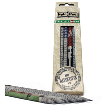 RHEITA Bleistift aus Zeitungen - Härtegrad HB Packung 6 Stück. von RHEITA
