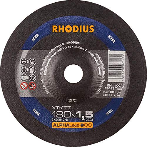 RHODIUS ALPHAline XTK77 Extradünne Trennscheibe 180 x 1,5 x 22,23 mm 25 Stk von RHODIUS