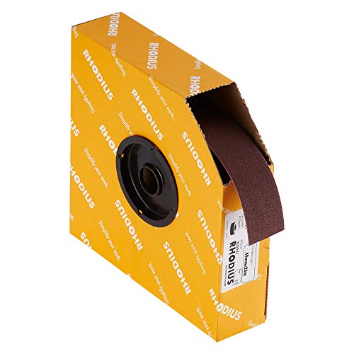 RHODIUS SPBR, 1 Stück Schleifleinen 40 mm x 25 m K120, für Metall und Holz, Schleifpapier, Handschliff, Schleifband, Schmirgelpapier, Rollenware RHODIUS SPBR, 1 Stück Schleifleinen 40 mm x 25 m K120, für Metall und Holz, Schleifpapier, Handschliff, Schleifband, Schmirgelpapier, Rollenware von RHODIUS