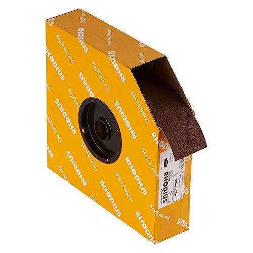 RHODIUS SPBR, 1 Stück Schleifleinen 50 mm x 25 m K120, für Metall und Holz, Schleifpapier, Handschliff, Schleifband, Schmirgelpapier, Rollenware RHODIUS SPBR, 1 Stück Schleifleinen 50 mm x 25 m K120, für Metall und Holz, Schleifpapier, Handschliff, Schleifband, Schmirgelpapier, Rollenware von RHODIUS