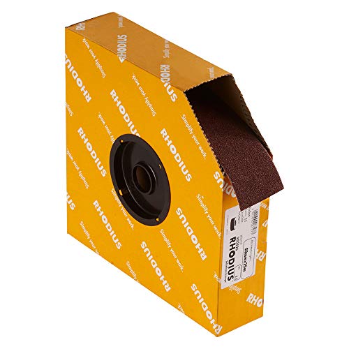 RHODIUS SPBR, 1 Stück Schleifleinen 50 mm x 25 m K80, für Metall und Holz, Schleifpapier, Handschliff, Schleifband, Schmirgelpapier, Rollenware RHODIUS SPBR, 1 Stück Schleifleinen 50 mm x 25 m K80, für Metall und Holz, Schleifpapier, Handschliff, Schleifband, Schmirgelpapier, Rollenware von RHODIUS