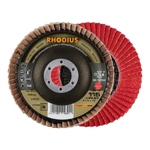 Rhodius 210249 LSK FK Fächerschleifscheibe Durchmesser 115 mm Bohrungs-Ø 22.23 mm Edelstahl 1 St. Rhodius 210249 LSK FK Fächerschleifscheibe Durchmesser 115 mm Bohrungs-Ø 22.23 mm Edelstahl 1 St. von RHODIUS