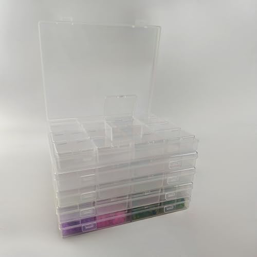 RHONZHAO Perlen-Aufbewahrungsbehälter-Set, 80 transparente Kunststoff-Perlen-Organizer-Boxen mit Scharnierdeckel, Aufbewahrungsbehälter für Kleinteile, Schmuckanhänger und Diamantmalerei (transparent RHONZHAO Perlen-Aufbewahrungsbehälter-Set, 80 transparente Kunststoff-Perlen-Organizer-Boxen mit Scharnierdeckel, Aufbewahrungsbehälter für Kleinteile, Schmuckanhänger und Diamantmalerei (transparent von RHONZHAO