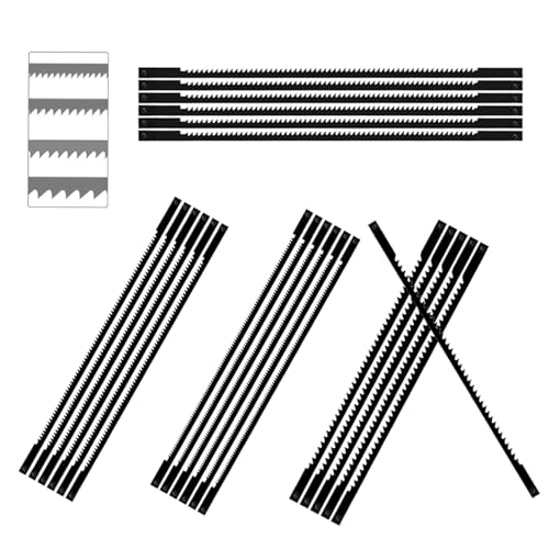RHQFDM 24 Stücke Dekupiersägeblätter mit Spiralzähnen 133mm Feinschnitt Laubsägeblätter Set 10/15/18/24 Dekupiersägeblatt mit Stift für Dekupiersägen Elektrowerkzeug Zubehör Holzbearbeitung RHQFDM 24 Stücke Dekupiersägeblätter mit Spiralzähnen 133mm Feinschnitt Laubsägeblätter Set 10/15/18/24 Dekupiersägeblatt mit Stift für Dekupiersägen Elektrowerkzeug Zubehör Holzbearbeitung von RHQFDM