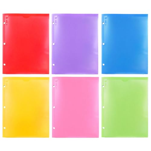 RHRYTCH 6 x Ordner, Büro-Dokumenten-Organizer, Aktenordner, Buchbindung, Aktenordner für Büro, Aktenordner, Dokumentenmappe, PP-A4-Papierbücher von RHRYTCH