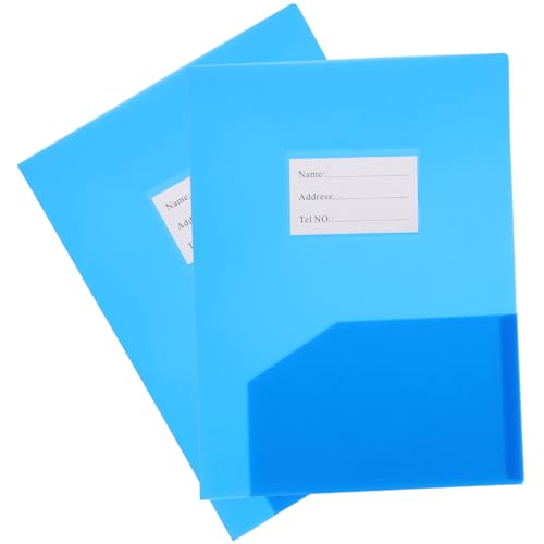 RHRYTCH Dokumententasche aus Kunststoff, A4, Dokumententasche mit Taschen, tragbarer Kartenhalter, für Büro, Business, Klassenzimmer, Blau, 2 Stück RHRYTCH Dokumententasche aus Kunststoff, A4, Dokumententasche mit Taschen, tragbarer Kartenhalter, für Büro, Business, Klassenzimmer, Blau, 2 Stück von RHRYTCH