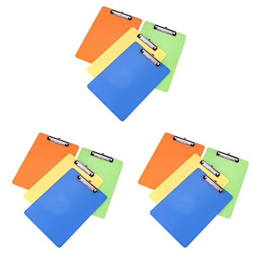 RHRYTCH Klemmbrett mit niedrigem Profil, Klemmbrett aus Hartfaserplatte, recyceltes Klemmbrett, A4-Klemmbrett, Klemmbrett, Büroplatte, Klemmbrett, 12 Stück RHRYTCH Klemmbrett mit niedrigem Profil, Klemmbrett aus Hartfaserplatte, recyceltes Klemmbrett, A4-Klemmbrett, Klemmbrett, Büroplatte, Klemmbrett, 12 Stück von RHRYTCH