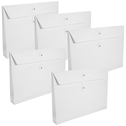 RHRYTCH Papierschnurumschläge, Dokumentenmappe, Projekttaschen, Dokumenten-Organizer, flach, keine Erweiterung, A4, Briefgröße, Dokumentenmappen, Bürobedarf, Weiß, 5 Stück RHRYTCH Papierschnurumschläge, Dokumentenmappe, Projekttaschen, Dokumenten-Organizer, flach, keine Erweiterung, A4, Briefgröße, Dokumentenmappen, Bürobedarf, Weiß, 5 Stück von RHRYTCH