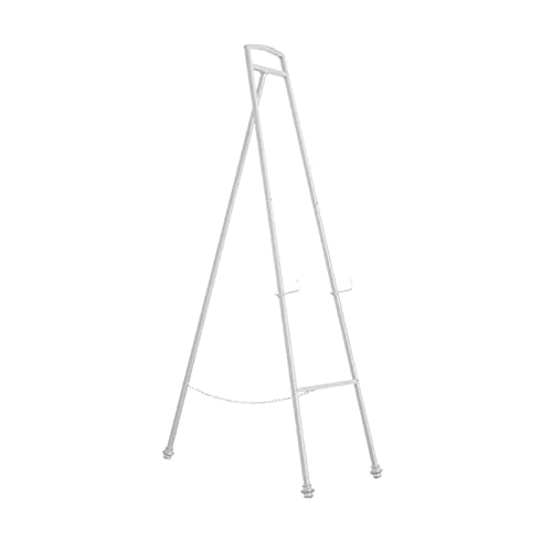 RHRYTCH Staffelei-Ständer für Präsentationen, 145 cm hohe Künstler-Staffelei, professionelle Studio-Staffelei, Metall, A-Rahmen, Staffelei für Hochzeitsschilder, Poster und Fotos (Weiß, 145 cm) von RHRYTCH
