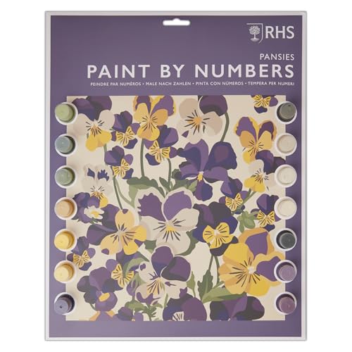 RHS The Royal Horticultural Society Malen Nach Zahlen A3 mit 14 Farben & 3 Pinseln, Stiefmütterchen Design, Mehrfarbig, Malen Lernen für Erwachsene, Malen Basteln RHS The Royal Horticultural Society Malen Nach Zahlen A3 mit 14 Farben & 3 Pinseln, Stiefmütterchen Design, Mehrfarbig, Malen Lernen für Erwachsene, Malen Basteln von RHS