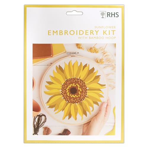 RHS The Royal Horticultural Society Stickrahmen-Dekorationsset, Sonnenblume, 20,3 cm, 21 cm, Sticksets für Erwachsene, Kreuzstich-Sets für Erwachsene, Anfänger, Geschenkidee, mit Stickmuster RHS The Royal Horticultural Society Stickrahmen-Dekorationsset, Sonnenblume, 20,3 cm, 21 cm, Sticksets für Erwachsene, Kreuzstich-Sets für Erwachsene, Anfänger, Geschenkidee, mit Stickmuster von RHS