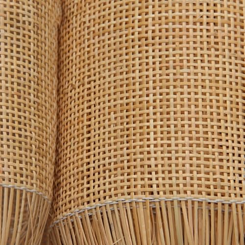 Natürliches Rattan Geflecht Rolle für Möbel, 35cm Breites Natur Rattan Material Stoff Gurtbandrolle, Natur Rattan Vorgewebtes Offenes Netz Gewebe Rolle für Heimdekoration Stuhl Schrank(40x100cm) von RHUIRKF