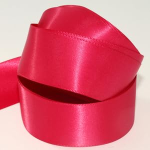 Doppelseitiges Satinband, 7 mm, 10 mm, 15 mm und 25 mm, 58 Farben, 1 m Schnittlänge (10 mm, Paris Pink Col470) von RIBBON WRITER