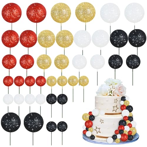 RIBBOOO 40 Stück Kugel-Kuchenaufsätze, Einsatzkugeln, Kuchendekorationen, Schaumstoffkugeln, Kuchendekoration, DIY-Kuchendekoration für Geburtstag, Backen, Babyparty, Jahrestag und Hochzeitsfeier RIBBOOO 40 Stück Kugel-Kuchenaufsätze, Einsatzkugeln, Kuchendekorationen, Schaumstoffkugeln, Kuchendekoration, DIY-Kuchendekoration für Geburtstag, Backen, Babyparty, Jahrestag und Hochzeitsfeier von RIBBOOO
