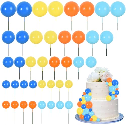 RIBBOOO 40 Stück Kugel-Kuchenaufsätze, Einsatzkugeln, Kuchendekorationen, Schaumstoffkugeln, Kuchendekoration, DIY-Kuchendekoration für Geburtstag, Backen, Babyparty, Jahrestag und Hochzeitsfeier RIBBOOO 40 Stück Kugel-Kuchenaufsätze, Einsatzkugeln, Kuchendekorationen, Schaumstoffkugeln, Kuchendekoration, DIY-Kuchendekoration für Geburtstag, Backen, Babyparty, Jahrestag und Hochzeitsfeier von RIBBOOO