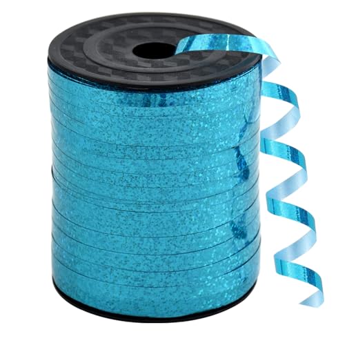 RIBBOOO 450 Meters Geschenkband Laser Hellblau 5mm luftballon Schnur Luftballons Band Geschenkverpackung für Weihnachtsdeko Ballonverschlüsse Geschenkverpackung Hochzeitsdeko (500 Yard Balloon Ribbon) RIBBOOO 450 Meters Geschenkband Laser Hellblau 5mm luftballon Schnur Luftballons Band Geschenkverpackung für Weihnachtsdeko Ballonverschlüsse Geschenkverpackung Hochzeitsdeko (500 Yard Balloon Ribbon) von RIBBOOO