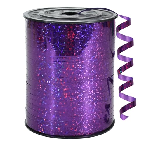 RIBBOOO 450 Meters Geschenkband Laser Violett 5mm Luftballon Schnur Luftballons Band Geschenkverpackung für Weihnachtsdeko Ballonverschlüsse Geschenkverpackung Hochzeitsdeko (500 Yard Balloon Ribbon) RIBBOOO 450 Meters Geschenkband Laser Violett 5mm Luftballon Schnur Luftballons Band Geschenkverpackung für Weihnachtsdeko Ballonverschlüsse Geschenkverpackung Hochzeitsdeko (500 Yard Balloon Ribbon) von RIBBOOO