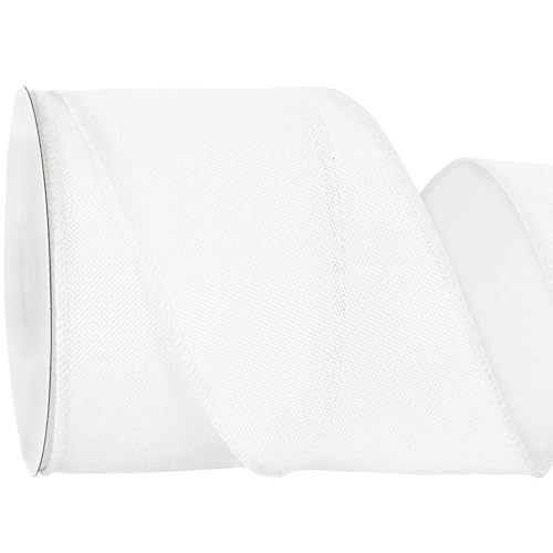 RIBBOOO Natürliches Juteband, 6,3 cm, 9,1 m, weißes Stoffband für Handwerk, Kranzschleife, Geschenkverpackungen, Hochzeit, Weihnachten, Party-Dekoration RIBBOOO Natürliches Juteband, 6,3 cm, 9,1 m, weißes Stoffband für Handwerk, Kranzschleife, Geschenkverpackungen, Hochzeit, Weihnachten, Party-Dekoration von RIBBOOO