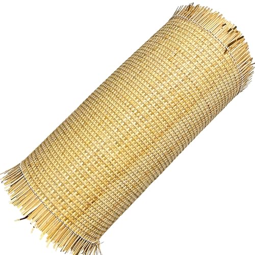 70cm Breites, Natürliches Rattan Wiener Geflecht Meterware, Rattan Geflecht Gurtband Rolle, Rattan Vorgewebtes Offenes Netz Gewebe Stoff für DIY Deko Stuhl Upcycling-Möbel Schranktür(70x100cm) von RIBLOR