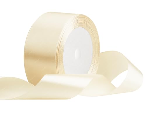 Beige Satinband 40mm x 22 Meters Stoffbänder für Geschenkverpackungen, Blumensträuße, Kunsthandwerk und Hochzeitsdekoration Beige Satinband 40mm x 22 Meters Stoffbänder für Geschenkverpackungen, Blumensträuße, Kunsthandwerk und Hochzeitsdekoration von RIBONIES