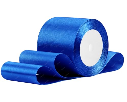 Blau Satinband 75mm x 22 Meters Stoffbänder für Geschenkverpackungen, Blumensträuße, Kunsthandwerk und Hochzeitsdekoration Blau Satinband 75mm x 22 Meters Stoffbänder für Geschenkverpackungen, Blumensträuße, Kunsthandwerk und Hochzeitsdekoration von RIBONIES