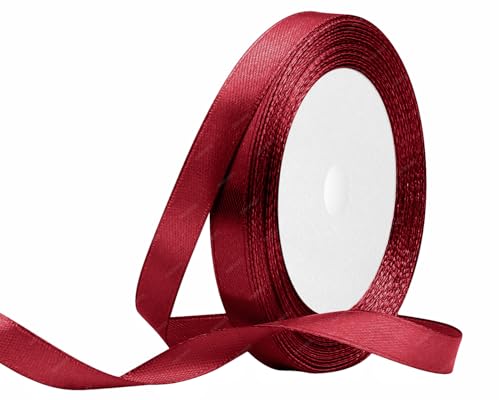 Burgunder Satinband 10mm x 22 Meters Stoffbänder für Geschenkverpackungen, Blumensträuße, Kunsthandwerk und Hochzeitsdekoration Burgunder Satinband 10mm x 22 Meters Stoffbänder für Geschenkverpackungen, Blumensträuße, Kunsthandwerk und Hochzeitsdekoration von RIBONIES