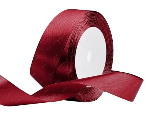 Burgunder Satinband 25mm x 22 Meters Stoffbänder für Geschenkverpackungen, Blumensträuße, Kunsthandwerk und Hochzeitsdekoration Burgunder Satinband 25mm x 22 Meters Stoffbänder für Geschenkverpackungen, Blumensträuße, Kunsthandwerk und Hochzeitsdekoration von RIBONIES