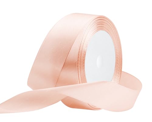 Champagner Rosa Satinband 25mm x 22 Meters Stoffbänder für Geschenkverpackungen, Blumensträuße, Kunsthandwerk und Hochzeitsdekoration Champagner Rosa Satinband 25mm x 22 Meters Stoffbänder für Geschenkverpackungen, Blumensträuße, Kunsthandwerk und Hochzeitsdekoration von RIBONIES