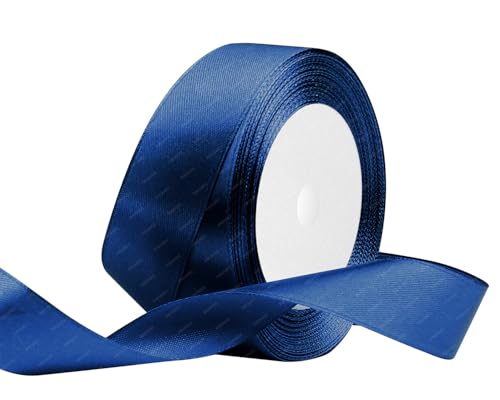 Dunkelblau Satinband 25mm x 22 Meters Stoffbänder für Geschenkverpackungen, Blumensträuße, Kunsthandwerk und Hochzeitsdekoration Dunkelblau Satinband 25mm x 22 Meters Stoffbänder für Geschenkverpackungen, Blumensträuße, Kunsthandwerk und Hochzeitsdekoration von RIBONIES