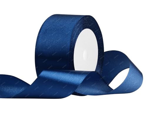 Dunkelblau Satinband 40mm x 22 Meters Stoffbänder für Geschenkverpackungen, Blumensträuße, Kunsthandwerk und Hochzeitsdekoration Dunkelblau Satinband 40mm x 22 Meters Stoffbänder für Geschenkverpackungen, Blumensträuße, Kunsthandwerk und Hochzeitsdekoration von RIBONIES