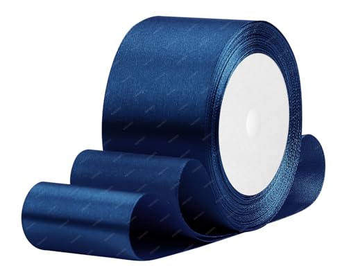Dunkelblau Satinband 50mm x 22 Meters Stoffbänder für Geschenkverpackungen, Blumensträuße, Kunsthandwerk und Hochzeitsdekoration Dunkelblau Satinband 50mm x 22 Meters Stoffbänder für Geschenkverpackungen, Blumensträuße, Kunsthandwerk und Hochzeitsdekoration von RIBONIES