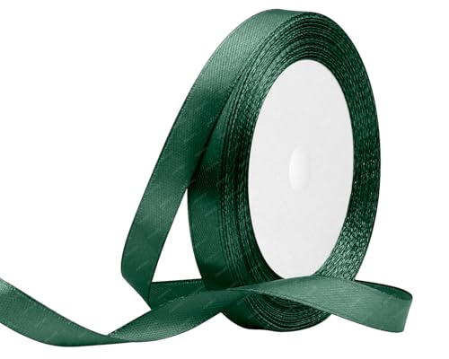 Dunkelgrün Satinband 10mm x 22 Meters Stoffbänder für Geschenkverpackungen, Blumensträuße, Kunsthandwerk und Hochzeitsdekoration Dunkelgrün Satinband 10mm x 22 Meters Stoffbänder für Geschenkverpackungen, Blumensträuße, Kunsthandwerk und Hochzeitsdekoration von RIBONIES