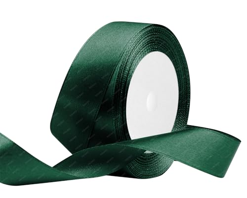 Dunkelgrün Satinband 25mm x 22 Meters Stoffbänder für Geschenkverpackungen, Blumensträuße, Kunsthandwerk und Hochzeitsdekoration Dunkelgrün Satinband 25mm x 22 Meters Stoffbänder für Geschenkverpackungen, Blumensträuße, Kunsthandwerk und Hochzeitsdekoration von RIBONIES