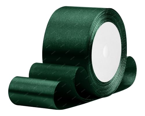 Dunkelgrün Satinband 50mm x 22 Meters Stoffbänder für Geschenkverpackungen, Blumensträuße, Kunsthandwerk und Hochzeitsdekoration Dunkelgrün Satinband 50mm x 22 Meters Stoffbänder für Geschenkverpackungen, Blumensträuße, Kunsthandwerk und Hochzeitsdekoration von RIBONIES