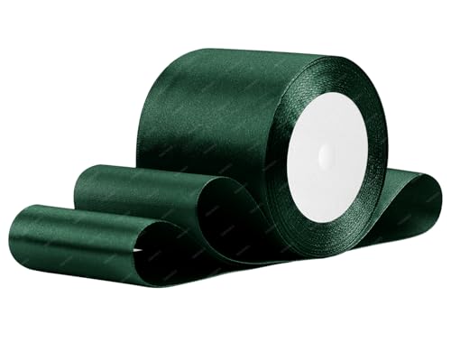 Dunkelgrün Satinband 75mm x 22 Meters Stoffbänder für Geschenkverpackungen, Blumensträuße, Kunsthandwerk und Hochzeitsdekoration Dunkelgrün Satinband 75mm x 22 Meters Stoffbänder für Geschenkverpackungen, Blumensträuße, Kunsthandwerk und Hochzeitsdekoration von RIBONIES