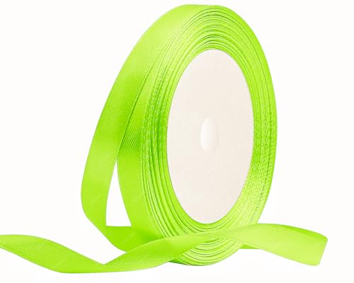 Fluoreszierendes Grün Satinband 10mm x 22 Meters Stoffbänder für Geschenkverpackungen, Blumensträuße, Kunsthandwerk und Hochzeitsdekoration Fluoreszierendes Grün Satinband 10mm x 22 Meters Stoffbänder für Geschenkverpackungen, Blumensträuße, Kunsthandwerk und Hochzeitsdekoration von RIBONIES