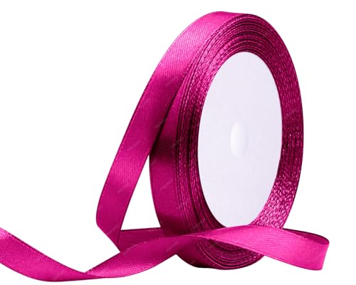 Fuchsia Satinband 10mm x 22 Meters Stoffbänder für Geschenkverpackungen, Blumensträuße, Kunsthandwerk und Hochzeitsdekoration Fuchsia Satinband 10mm x 22 Meters Stoffbänder für Geschenkverpackungen, Blumensträuße, Kunsthandwerk und Hochzeitsdekoration von RIBONIES