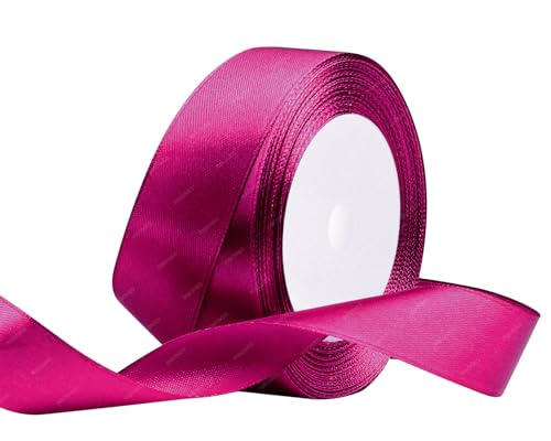 Fuchsia Satinband 25mm x 22 Meters Stoffbänder für Geschenkverpackungen, Blumensträuße, Kunsthandwerk und Hochzeitsdekoration Fuchsia Satinband 25mm x 22 Meters Stoffbänder für Geschenkverpackungen, Blumensträuße, Kunsthandwerk und Hochzeitsdekoration von RIBONIES
