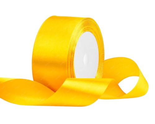 Gelb Satinband 40mm x 22 Meters Stoffbänder für Geschenkverpackungen, Blumensträuße, Kunsthandwerk und Hochzeitsdekoration Gelb Satinband 40mm x 22 Meters Stoffbänder für Geschenkverpackungen, Blumensträuße, Kunsthandwerk und Hochzeitsdekoration von RIBONIES