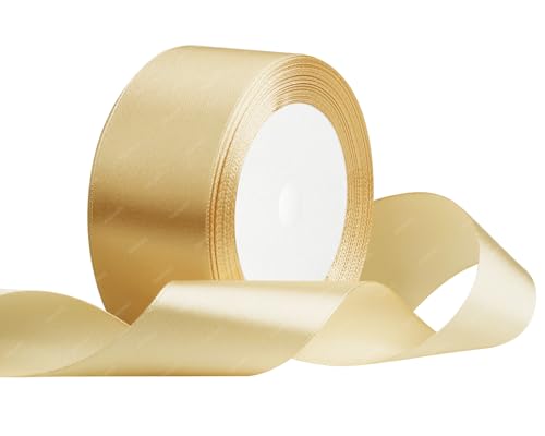 Gold Satinband 40mm x 22 Meters Stoffbänder für Geschenkverpackungen, Blumensträuße, Kunsthandwerk und Hochzeitsdekoration Gold Satinband 40mm x 22 Meters Stoffbänder für Geschenkverpackungen, Blumensträuße, Kunsthandwerk und Hochzeitsdekoration von RIBONIES